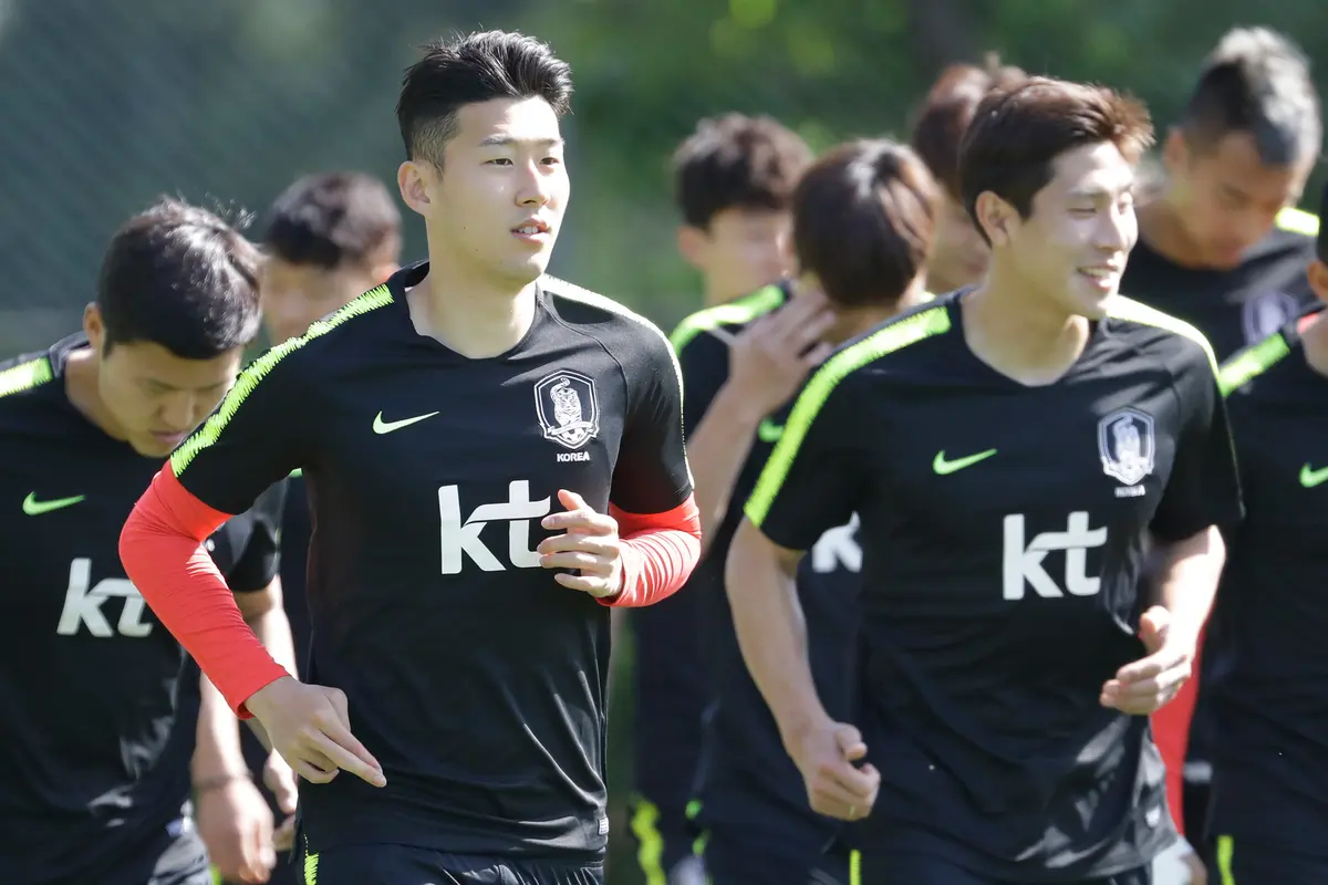 Intip Latihan Skuat Korea Selatan Jelang Piala Dunia 2018