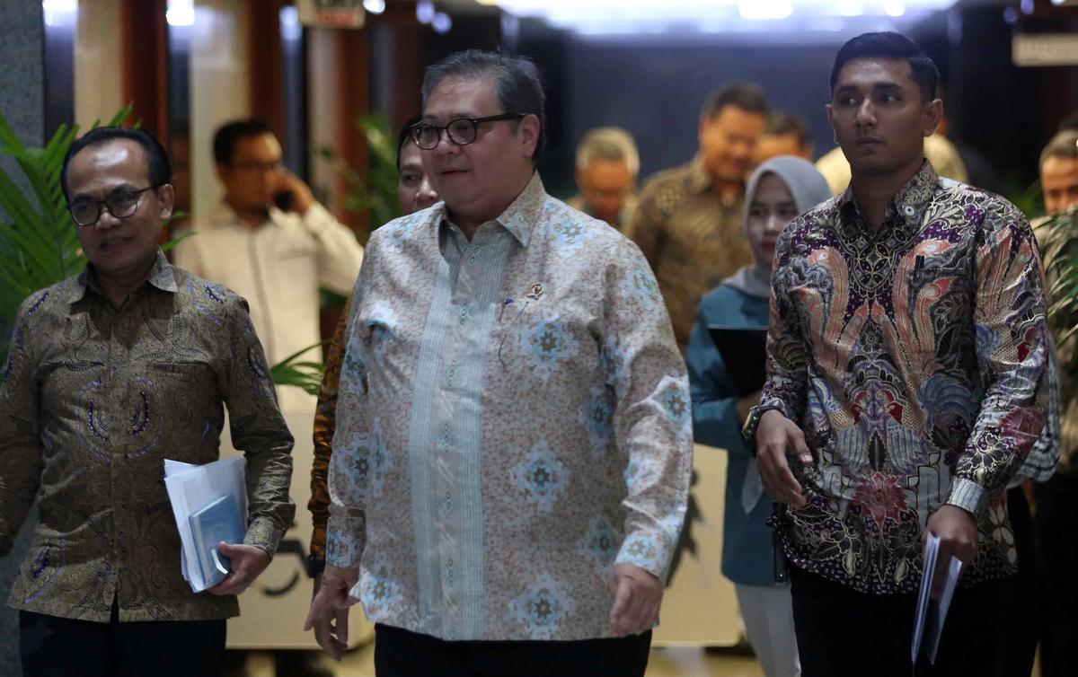 FOTO: Airlangga Hartarto Sambangi KPK Bahas Isu Tarif Dagang Indonesia AS