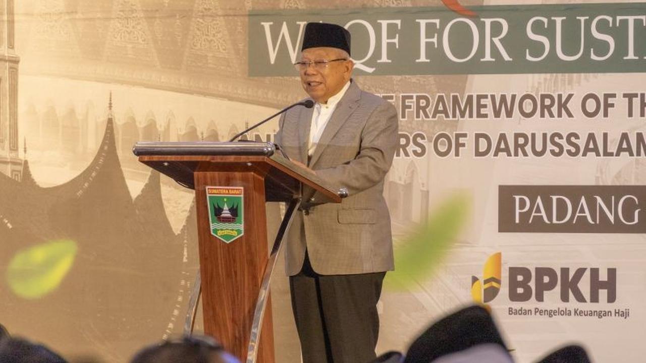 Ma'ruf Amin Soroti Minimnya Pengelolaan Tanah Wakaf Produktif: Hanya 4 Persen yang Optimal