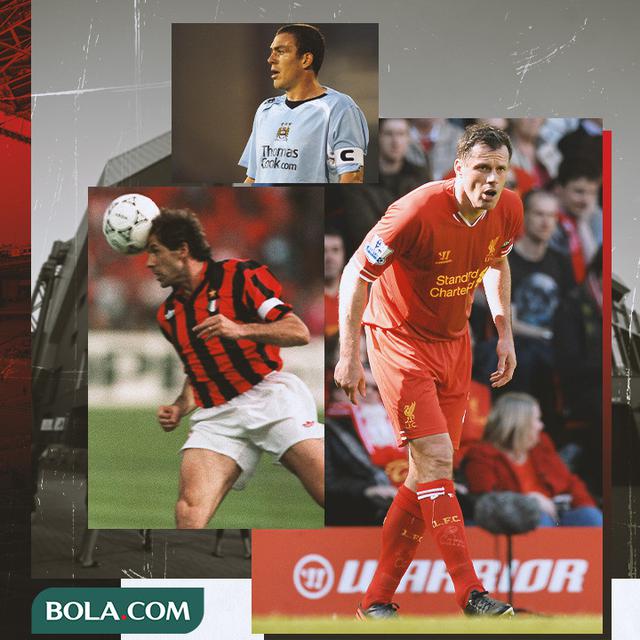 Ilustrasi - Franco Baresi, Richard Dunne, Jamie Carragher