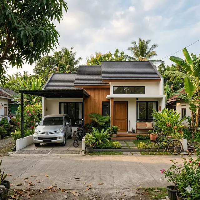 Model Rumah Minimalis 1 Lantai di Kampung
