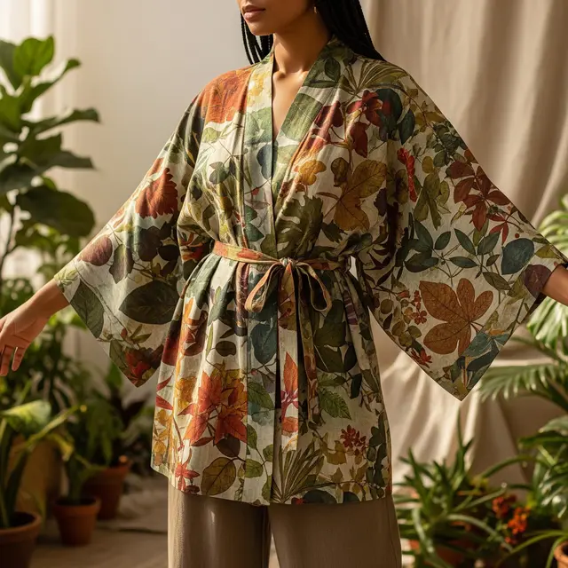 Model Tunik dari Kain Batik Ecoprint