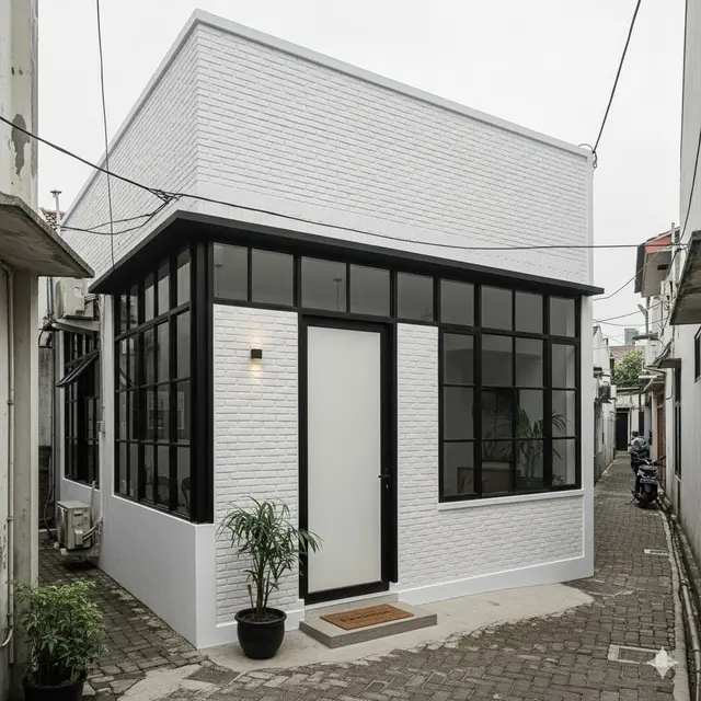 Inspirasi Rumah Minimalis Modern di Gang Sempit