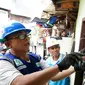 Program penggantian menjadi Smart Meter AMI di lingkungan kerja PLN Unit Induk Distribusi Jakarta Raya pada tahun 2023 dimulai hari ini di kawasan Teguk Gong, Jakarta Utara, yang merupakan pelanggan PLN UP3 Bandengan. Dok PLN