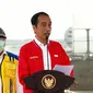 Presiden Jokowi meresmikan Jalan Tol Kayu Agung - Palembang - Betung Ruas Kayuagung - Palembang (Kramasan), di Kota Palembang, Selasa (26/1/2021).