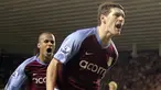 Gareth Barry of Aston Villa celebrate scoring the winning goal from the penalty spot during a Premier League match between Sunderland and Aston Villa at Stadium of Light, on January 17, 2009. AFP PHOTO/GRAHAM STUART