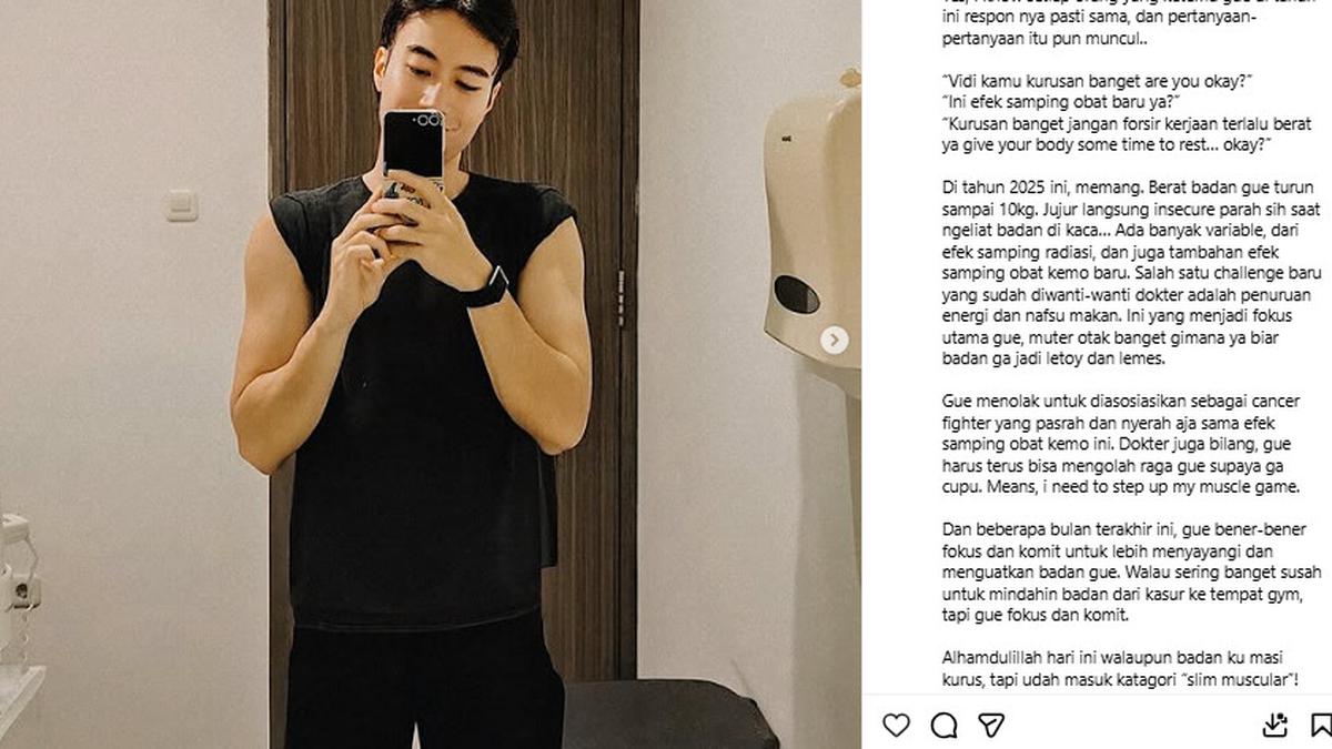 Berat Badan Turun 10 Kg, Vidi Aldiano Cerita soal Efek Pengobatan Kanker