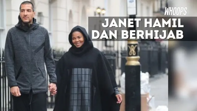 Janet Jackson mengubah penampilannya dengan busana hijab setelah mengumumkan kehamilannya 