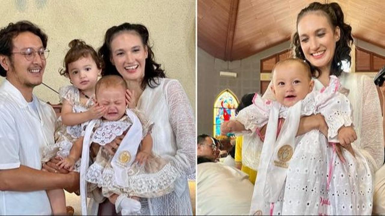Pakai Dress Milik Nadine Chandrawinata Saat Masih Bayi, Ini 6 Potret Baby Djala Dibaptis