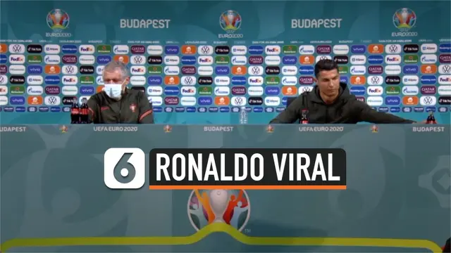 VIDEO: Viral, Ronaldo Singkirkan Botol Coca-Cola di Euro 2020