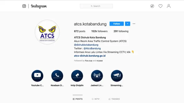 Instagram ATCS Bandung
