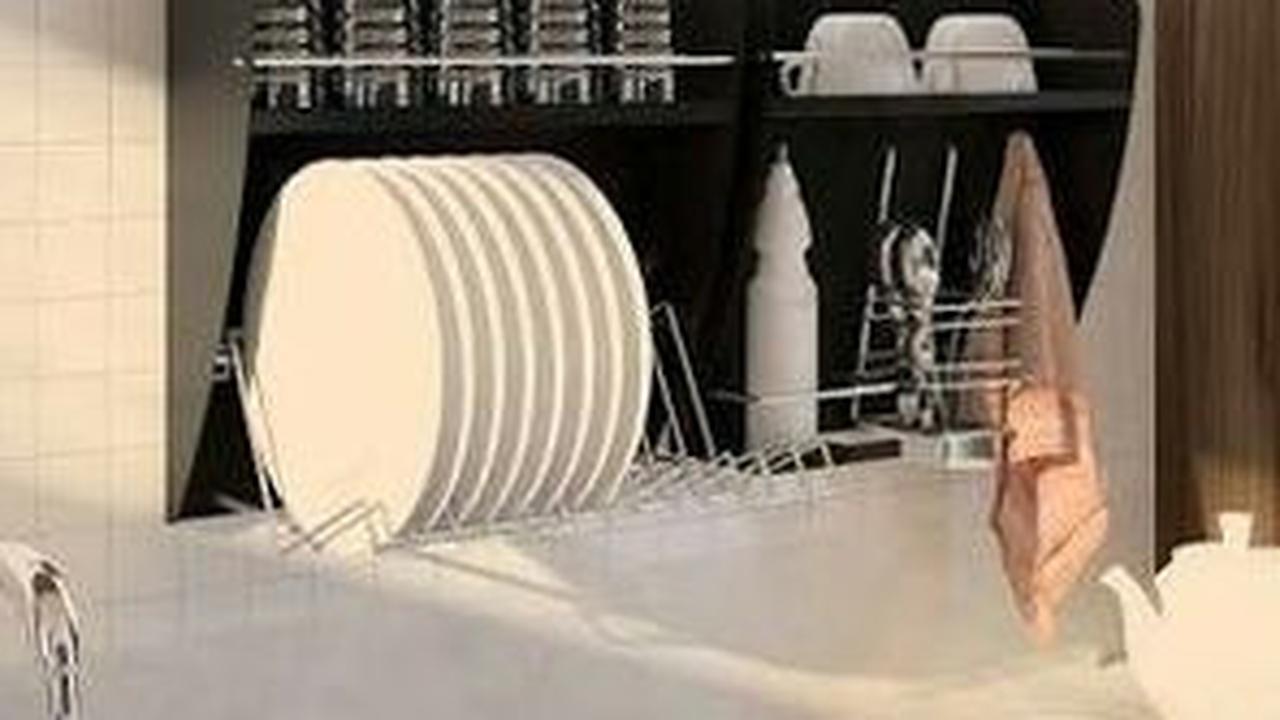 Rak Dapur dengan desain sederhana dan minimalis