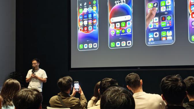 <p>Presentasi dalam acara OPPO Next-Level Quality Tour di OPPO Binhai Bay Campus, China. (Liputan6.com/Deon)</p>