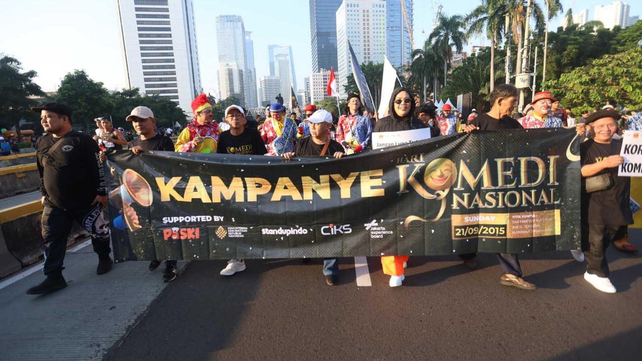 FOTO: Hari Komedi Nasional Resmi Ditetapkan, PASKI Rayakan dengan Aksi di Jalan Thamrin