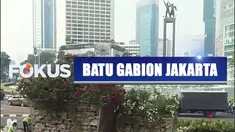 Pemprov DKI Jakarta kini menghadirkan instalasi batu gabion sebagai pengganti bambu getah getih di kawasan Bundaran Hotel Indonesia.