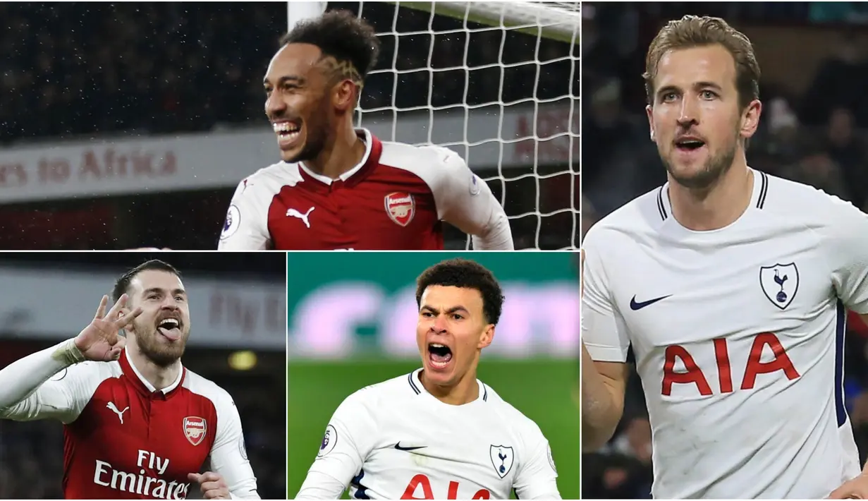 Matchweek 27 akan mempertemkuan Tottenham Hotspur menjamu Arsenal bertajukan Derbi London Utara yang akan berlangsung Sabtu (10/2/2018) (AFP Photo)