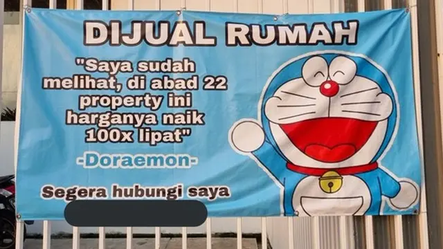 6 Spanduk Jual Rumah dengan Cara Unik Ini Bikin Senyum