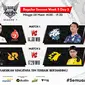 Pertandingan lengkap MPL ID Season 7 pekan kelima dapat disaksikan melalui platform streaming Vidio, laman Bola.com, dan Bola.net. (Dok. Vidio)