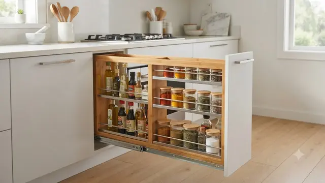 Model Rak Bumbu Tarik yang Membuat Kitchen Set