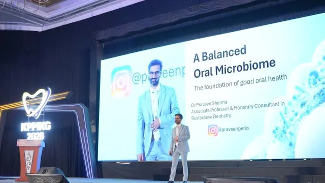 Pakar kesehatan gigi restoratif dari University of Birmingham, Inggris, Praveen Sharma bicara tentang mikoorganisme di mulut.