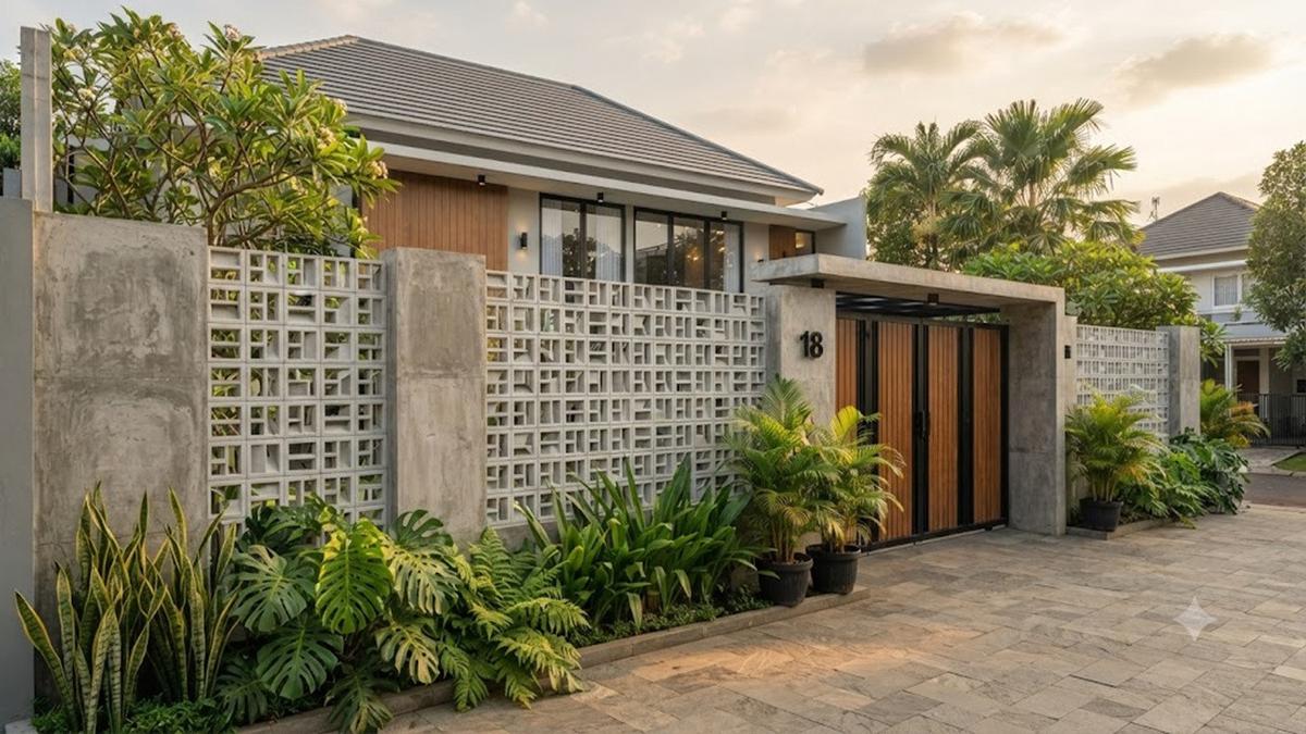 8 Model Pagar Rumah yang Cocok Dipadukan dengan Roster agar Tampak Serasi