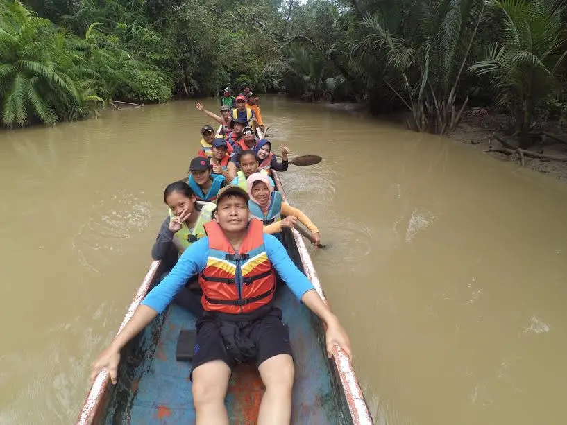 Patung Badak di Taman Nasional Ujung Kulon (Liputan6.com / Yandhie Deslatama)