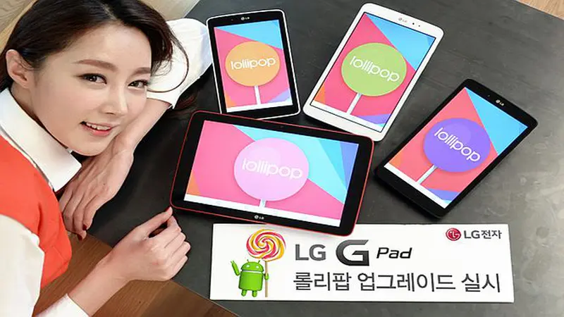 Keluarga LG G Pad Akhirnya Cicipi Android Lollipop