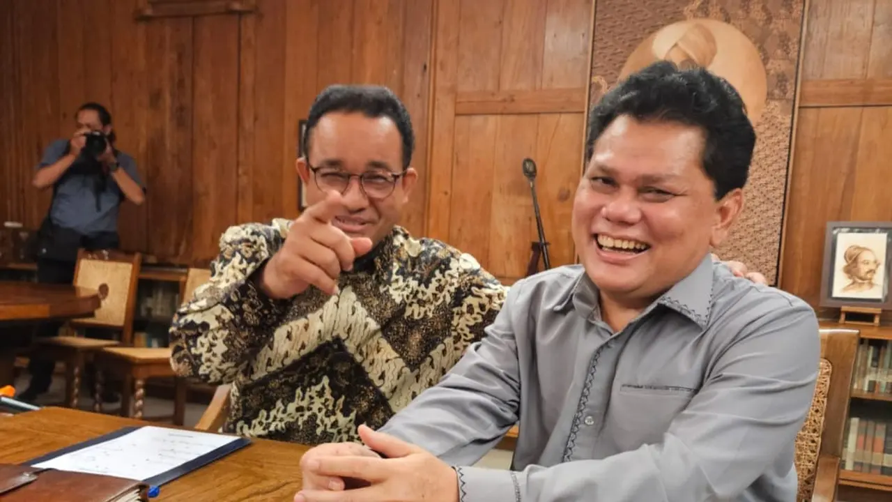 Pimpinan Garda Matahari Azrul Tanjung saat bertemu dengan Anies Baswedan. (Istimewa)