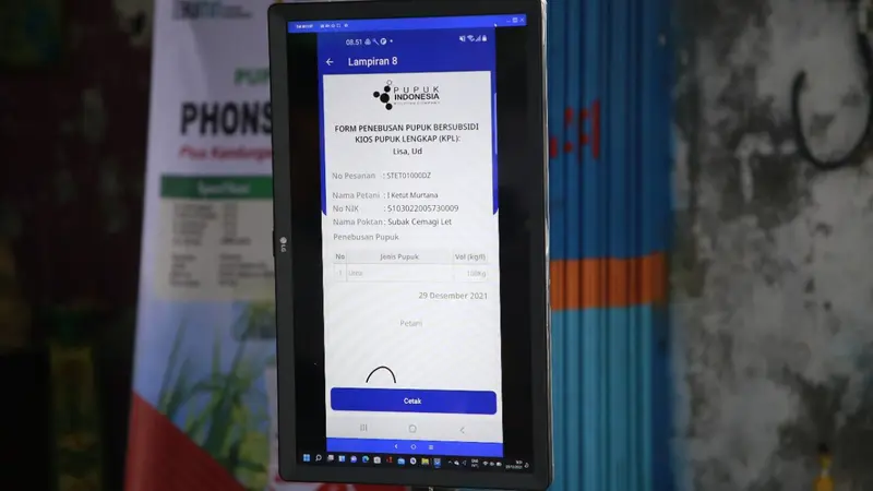 PT Pupuk Indonesia (Persero) mulai memperkenalkan program digitalisasi penjualan untuk  kios bernama Retail Management System (RMS)