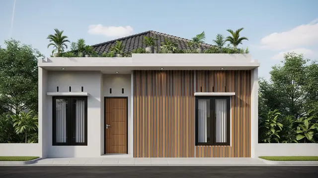 contoh rumah 1 lantai dengan rooftop minimalis biaya terjangkau