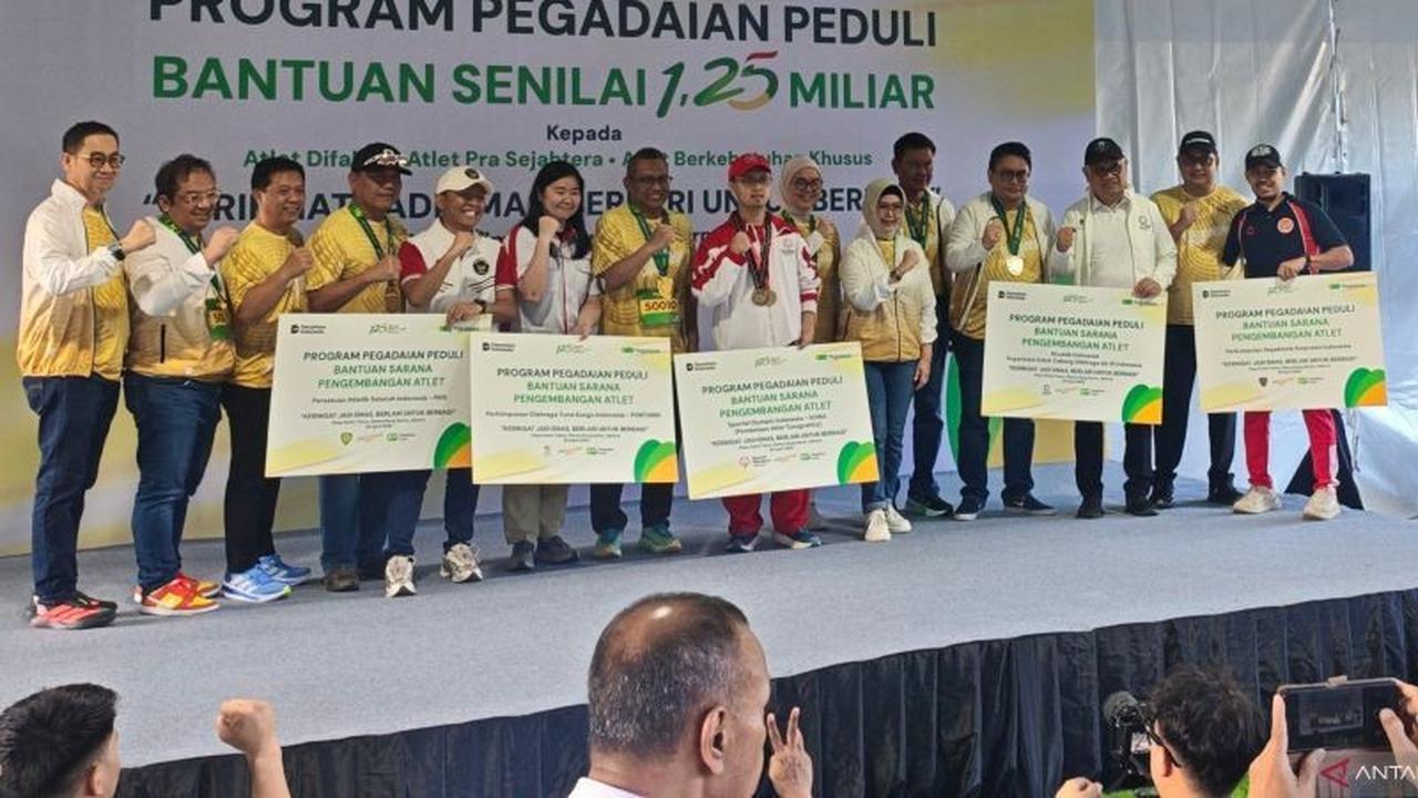 Pegadaian Peduli Atlet Difabel dan Prasejahtera, Salurkan Bantuan Rp1,25 Miliar