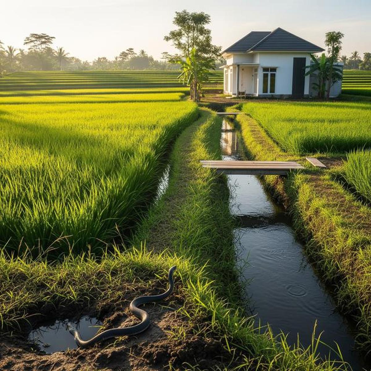 Ciri-Ciri Sarang Ular di Sekitar Rumah yang Dekat Sawah, Jangan Diabaikan