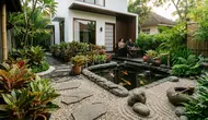 6 Inspirasi Kebun Aglaonema di Sekitar Kolam Minimalis, Estetik dan Menenangkan