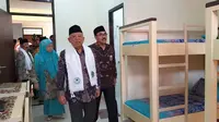 Wakil Presiden (Wapres) KH Ma'ruf Amin meresmikan rumah susun sewa (Rusunawa) Institut Ilmu Al Quran (IIQ) di Pamulang, Tangerang Selatan, Banten. (Dok Kementerian PUPR)