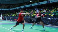Ganda putra Indonesia Muhammad Fachrikar/Bagas Maulana siap memberikan yang terbaik dalam Kejuaraan Dunia Junior (WJC) 2016 di Bilbao Arena, Spanyol, 2-13 November. (Humas PP PBSI)