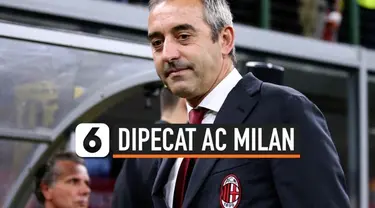 Marco Giampaolo resmi dipecat dari posisinya sebagai pelatih tim utama AC Milan. Giampaolo yang muncul musim panas tahun lalu hanya sanggup bertahan tujuh pertandingan dengan durasi 111 hari.