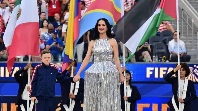 Katy Perry di Pembukaan Piala Dunia 2026 Jadi Sorotan. [Photo by FREDERIC J. BROWN AFP]