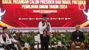 Pendaftaran itu ditandai dengan diserahkannya logo simbolik bertuliskan AMIN ke Ketua KPU Hasyim Asy'ari. (Liputan6.com/Faizal Fanani)