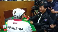 Ketua PB GABSI, Eka Wahyu Kasih (kanan) bersama Michael Bambang Hartono (Liputan6.com/Defri Saefullah)