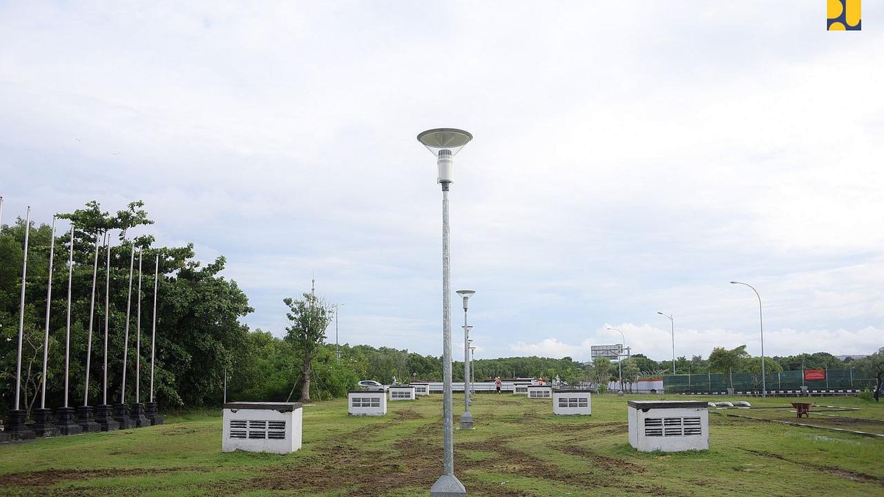 Jalur lintasan KTT G20 dihijaukan. (Kementerian PUPR)