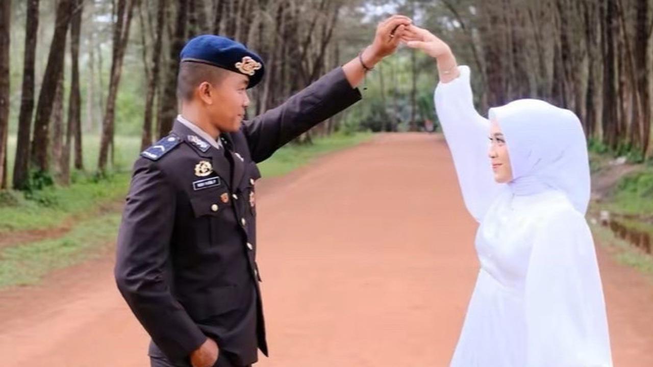 Tetap Setia di Tengah Tren "Cari yang Setara", Kisah Cinta Anggota Polisi Ini Viral Banjir Dukungan