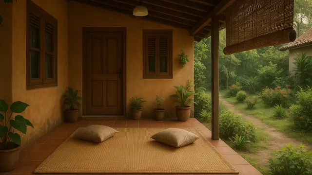 8 Model Teras Rumah Sederhana di Kampung/Ilustrasi gambar oleh AI