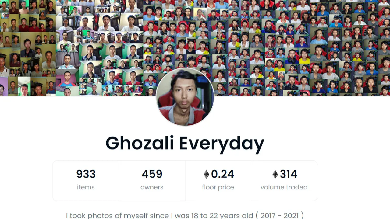 6 Foto Selfie Ghozali Everyday dengan Harga Fantastis di NFT, Ada yang Tembus Rp1,3 Triliun