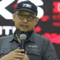 Penyidik senior KPK, Novel Baswedan saat menjadi pembicara pada Gathering Nasional Turuntangan di Jakarta, Sabtu (9/11/2019). Acara diisi dengan diskusi bertema Inspiring Talks Dedikasi Untuk Negeri. (Liputan6.com/Helmi Fithriansyah)