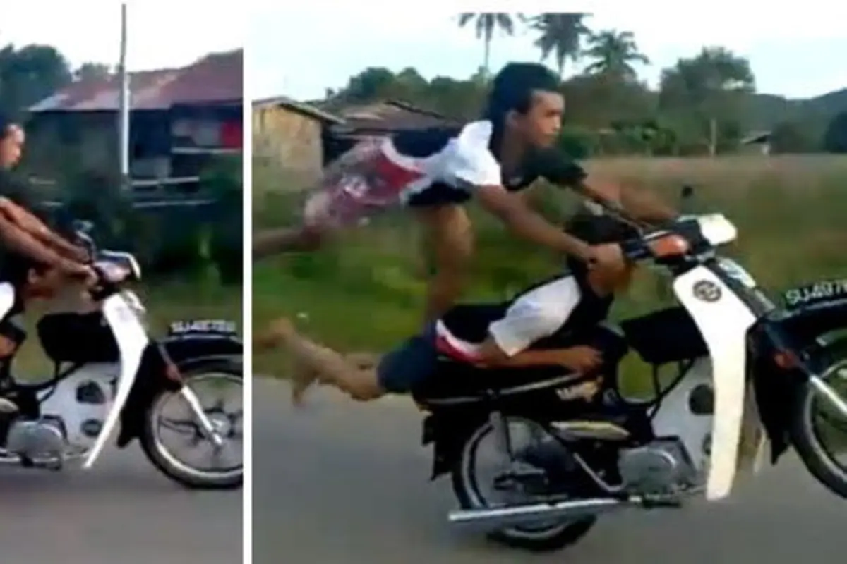2 bocah lakukan Free style berbahaya