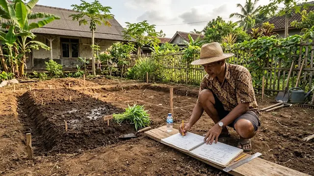 Cara Membuat Kolam Gurame Sekaligus Menanam Kangkung/AI Generated