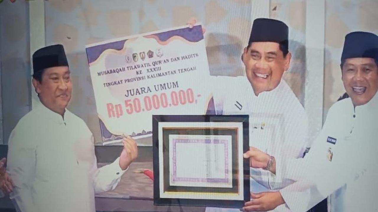 Barito Utara Juara Umum MTQH Kalteng ke-33, Wagub Edy Pratowo Beri Apresiasi Tinggi
