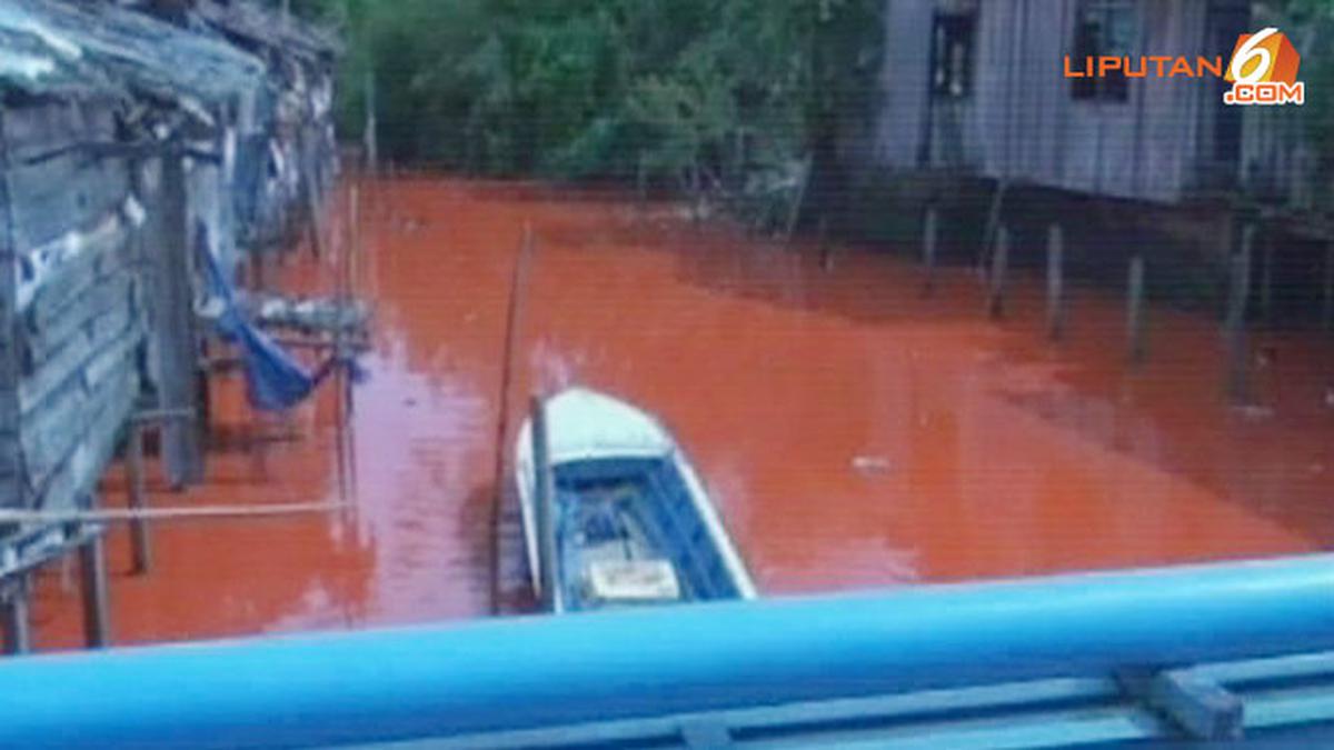 [video] Sungai Jembatan Merah Bontang Berubah Warna Bikin Heboh News