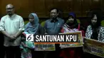 Keluarga anggota PPS (Panitia Pemungutan Suara) Bekasi yang meninggal saat bertugas dapat santunan dari KPU Pusat  dan DPR RI Komisi II. Santunan diberikan di kantor KPU Bekasi hari Jumat (12/7).