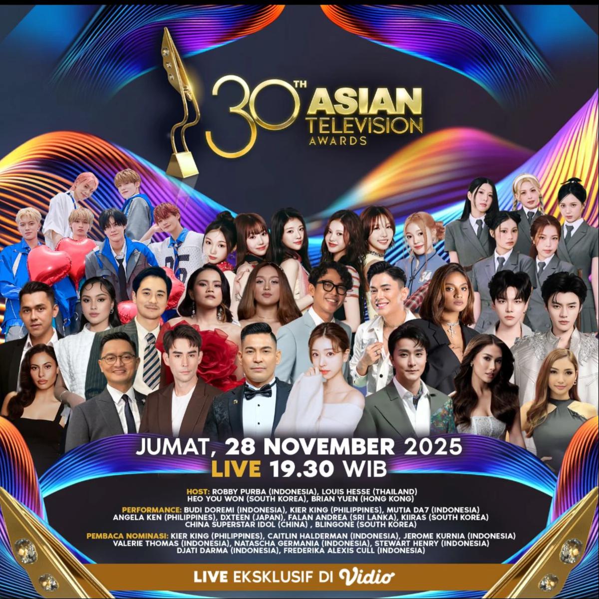 30th Asian Television Awards Kembali ke Indonesia, Disiarkan LIVE Dua Malam di INDOSIAR & VIDIO